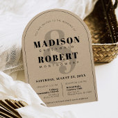 Invitation Mariage dans une arche en photo noir et blanc Kraf