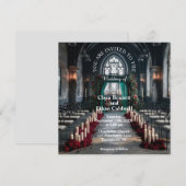 Invitation Mariage dans une église gothique (Devant / Derrière)