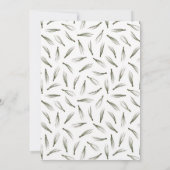 Invitation Mariage dans une forêt de pins rustique (Dos)