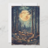 Invitation Mariage dans une forêt enchantée au clair de lune (Dos)