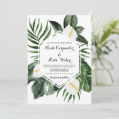 Invitation Mariage d'anthurium vert (Debout devant)