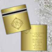 Invitation Mariage d'apparence gravé d'or