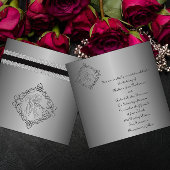Invitation Mariage d'apparence gravé en argent