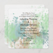 Invitation Mariage d'aquarelle (Devant / Derrière)