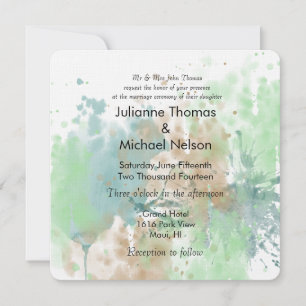 Invitation Mariage d'aquarelle