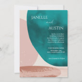 Invitation Mariage d'aquarelle Abstrait (Devant)