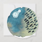 Invitation Mariage d'aquarelle Abstrait de la marine Boho sim (Dos)