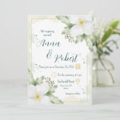 Invitation Mariage d'aquarelle Apple Blossom (Debout devant)