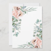 Invitation Mariage d'aquarelle beige et de verdure (Dos)