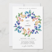 Invitation Mariage d'aquarelle Berry (Devant)