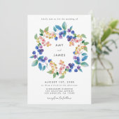 Invitation Mariage d'aquarelle Berry (Debout devant)