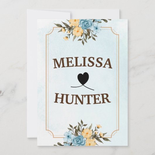 Invitation Mariage d'aquarelle blanc élégant (Dos)