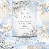 Invitation Mariage d'aquarelle bleu