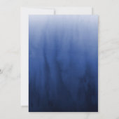 Invitation Mariage d'aquarelle bleu bleu blanc ovale (Dos)