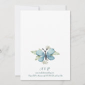 Invitation Mariage d'aquarelle Bleu clair (Dos)