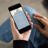 Invitation Mariage d'aquarelle bleu foncé