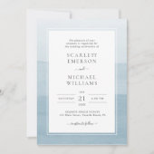 Invitation Mariage d'aquarelle bleu foncé moderne (Devant)