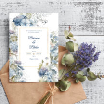 Mariage d'aquarelle bleu lavande romantique