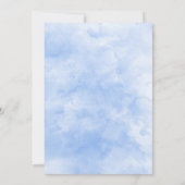 Invitation Mariage d'aquarelle bleu or (Dos)