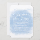 Invitation Mariage d'aquarelle bleu Serenity (Devant)