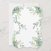 Invitation Mariage d'aquarelle bleu Serenity rustique (Dos)