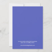 Invitation Mariage d'aquarelle bleu violet (Dos)