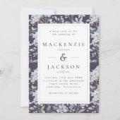 Invitation Mariage d'aquarelle Blue & Navy (Devant)