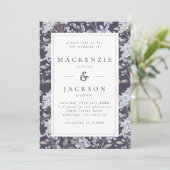 Invitation Mariage d'aquarelle Blue & Navy (Debout devant)