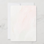 Invitation Mariage d'aquarelle Brown bleu simple à motif flor (Dos)