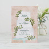 Mariage d'aquarelle Brunch nuptiale avec verdure