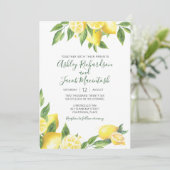 Invitation Mariage d'aquarelle citron (Debout devant)