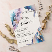 Invitation Mariage d'aquarelle cosmique