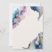 Invitation Mariage d'aquarelle cosmique (Dos)