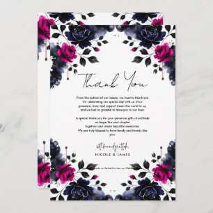 Invitation Mariage d'aquarelle couleur rose et bleu épais