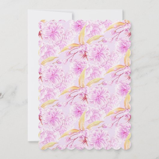 Invitation Mariage d'aquarelle couleur violet clair (Dos)