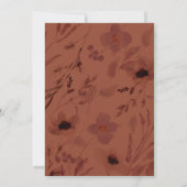 Invitation Mariage d'aquarelle d'automne de Sienne brûlée (Dos)