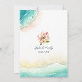 Invitation Mariage d'aquarelle de destination tropicale (Dos)