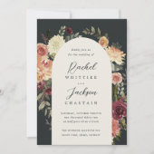 Invitation Mariage d'aquarelle de fleurs rustiques (Devant)