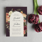 Invitation Mariage d'aquarelle de fleurs rustiques