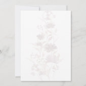 Invitation mariage d'aquarelle de fleurs vintages (Dos)