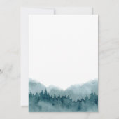 Invitation Mariage d'aquarelle de forêt (Dos)
