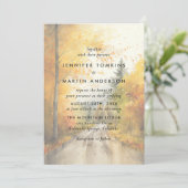 Invitation Mariage d'aquarelle de la forêt d'automne d'automn (Debout devant)