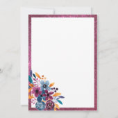 Invitation Mariage d'aquarelle de la marine bourguignonne (Dos)