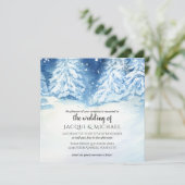 Invitation Mariage d'aquarelle de l'arbre de neige sauvage |  (Debout devant)