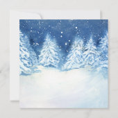 Invitation Mariage d'aquarelle de l'arbre de neige sauvage |  (Dos)