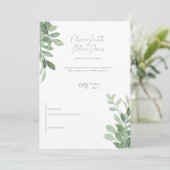 Invitation Mariage d'aquarelle de l'arbre d'olivier (Debout devant)