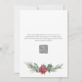 Invitation Mariage d'aquarelle de Noël marié (Dos)