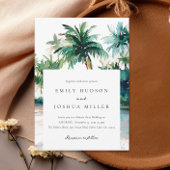 Invitation Mariage d'aquarelle de plage Tropical