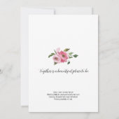 Invitation Mariage d'aquarelle de printemps rose (Dos)