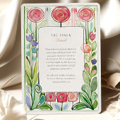 Invitation Mariage d'aquarelle de style Glasgow